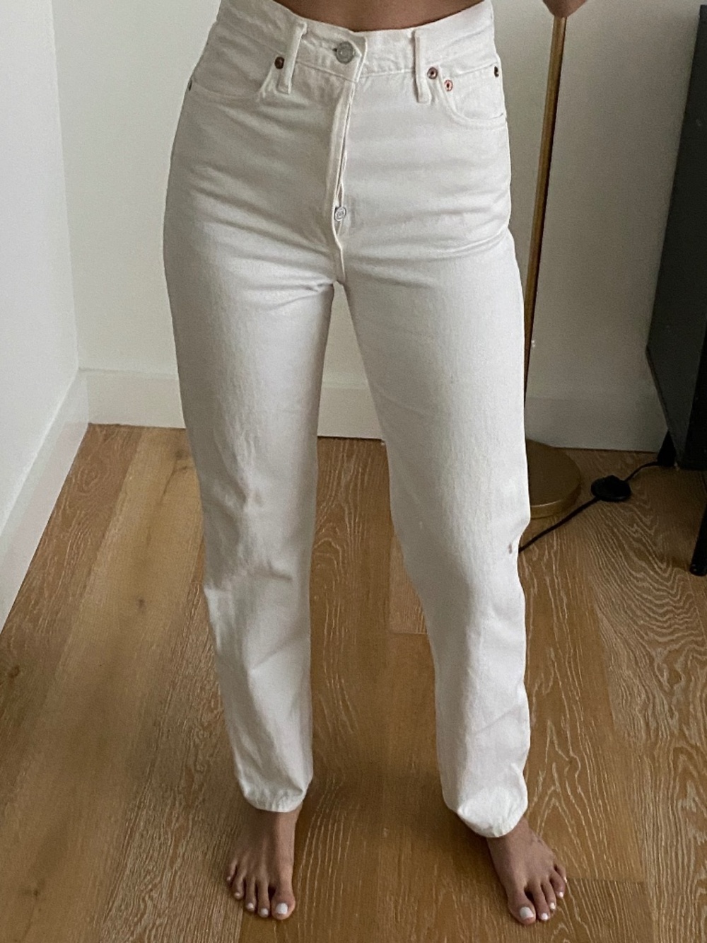 AGOLDE 90's Pinch Jeans - Ecru- Size 23 - Picture 2 of 10